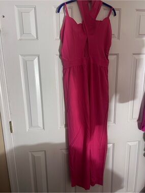 Miss Sparkling neon pink jumpsuit